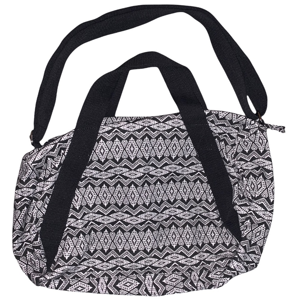 Black & White Southwestern Tribal Pattern Small Duffel Bag